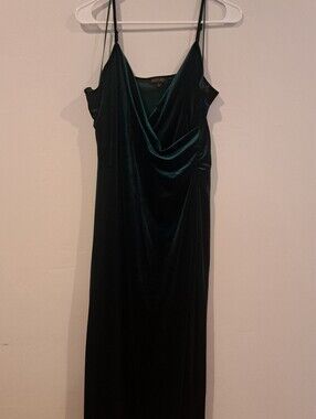 Rachel Zoe Emerald Velvet Slip Midi Dress Size XL